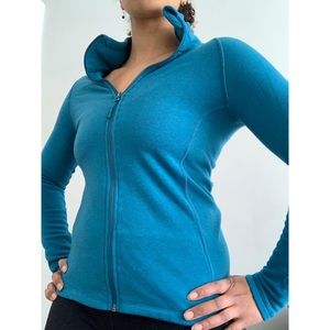 WOMEN, TURQUOISE ZIP UP, ACTIVEWEAR, SIZE M